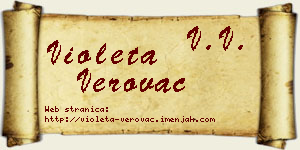 Violeta Verovac vizit kartica